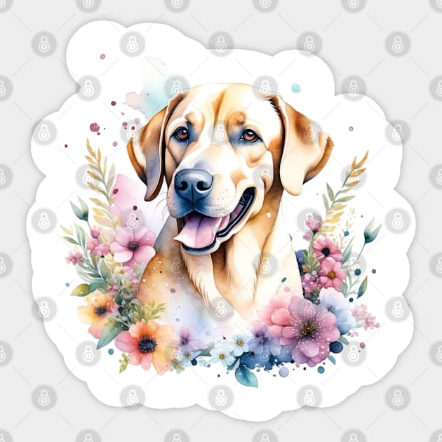 Labrador Retriever - Cute Watercolor Dog Sticker by Bellinna